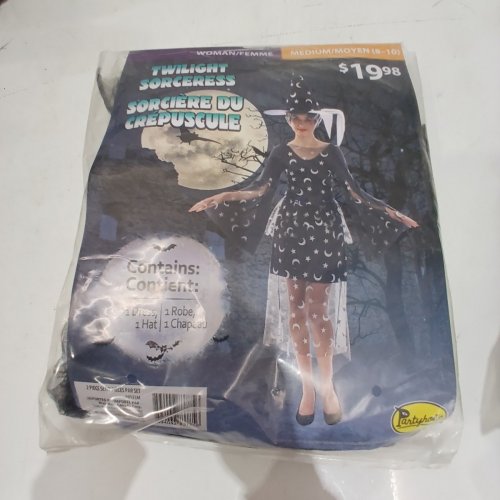 2PC WOMEN'S PARTYHOLIC TWILIGHT SORCERESS COSTUME - MEDIUM (8-10) - BLACK/GREY (STYLE: 50153M) image 2