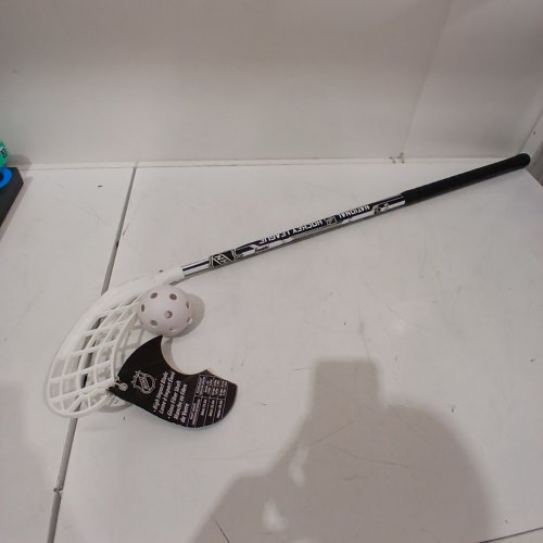 2PC FRANKLIN SPORTS NHL FLOORBALL HOCKEY STICK & BOWL SET - 35" - BLACK / WHITE image 2