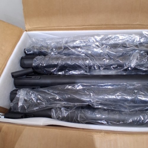 6PK CROWD CONTROL BARRIER WITH 6 RETRACTABLE BELTS - BLACK (MODEL: HGH2M320ZDTC-6) image 3