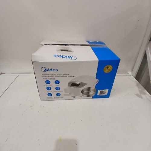 MIDEA LOW SUGAR FUNCTION RICE COOKER WITH STAINLESS STEEL STEAMER - 6 CUP - WHITE (MODEL: 1993090/ MRC300DTCPW)) image 5