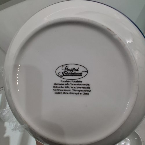 5PC CERTIFIED INTERNATIONAL PORCELAIN BOWL SET - BLUE/WHITE image 2