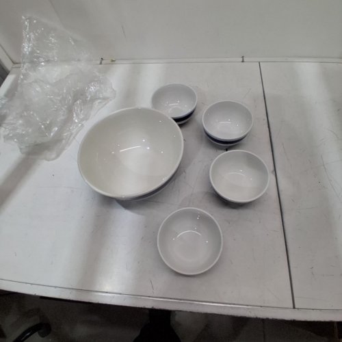 5PC CERTIFIED INTERNATIONAL PORCELAIN BOWL SET - BLUE/WHITE image 3