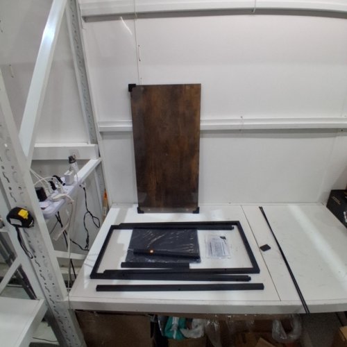 PAMRAY COMPUTER DESK FOR SMALL SPACES WITH STORAGE BAG- 32" - BLACK/BROWN (MODEL: A3DEEPBROWN32) image 2