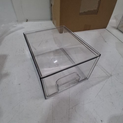 6PK STACKABLE ACRYLIC STORAGE BIN ORGANIZER - CLEAR image 3