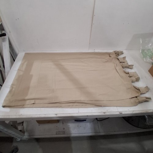 (1 PANEL) ARCHAEO BY LICHTENBERG 100% COTTON TWIST TAB CURTAIN - 52" X 84" - OATMEAL image 2