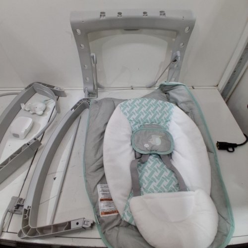 INGENUITY KEEP COZY 3-IN-1 GROW WITH ME VIBRATING BABY BOUNCER SEAT & INFANT TO TODDLER ROCKER - GREY/BLUE (MODEL: 12428) image 2