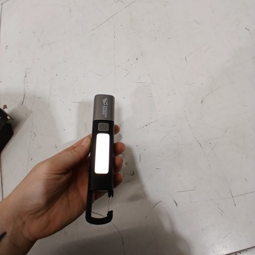 SMILING SHARK RECHARGEABLE 2-IN-1 WATERPROOF FLASHLIGHT WITH SIDE LIGHT & HOOK - BLACK / GREY (MODEL: G1) image 2