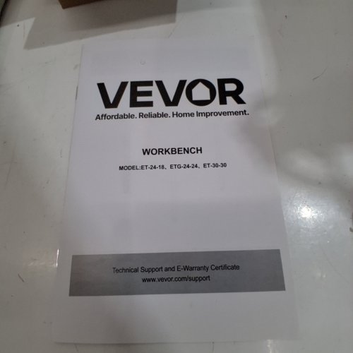 VEVOR WORKBENCH - 24" X 18" X 34" - WHITE/STAINLESS STEEL image 2
