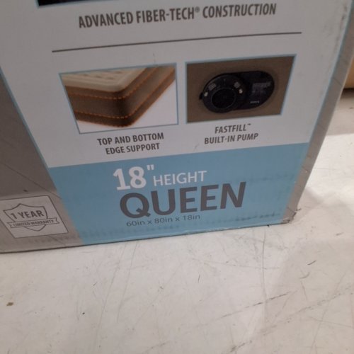 INTEX DURABEAM DELUXE COMFORT PLUSH AIR MATTRESS WITH BUILT IN ELECTRIC PUMP - QUEEN - 18"H - BEIGE (MODEL: AP619D) image 4