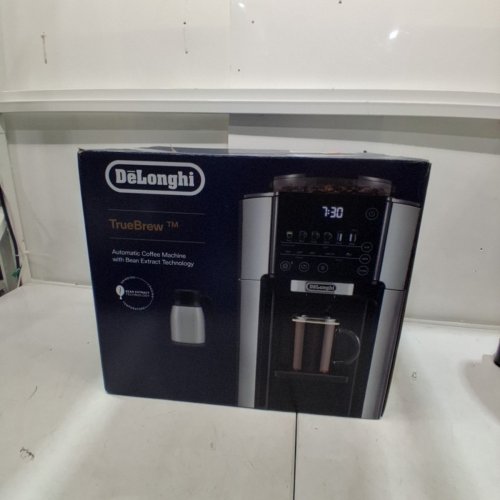 DELONGHI TRUEBREW 2-IN-1 SINGLE SERVE & DRIP COFFEE MAKER WITH BUILT-IN GRINDER - 5 CUP THERMAL CARAFE - BLACK/STAINLESS STEEL (MODEL: CAM51035M) image 12