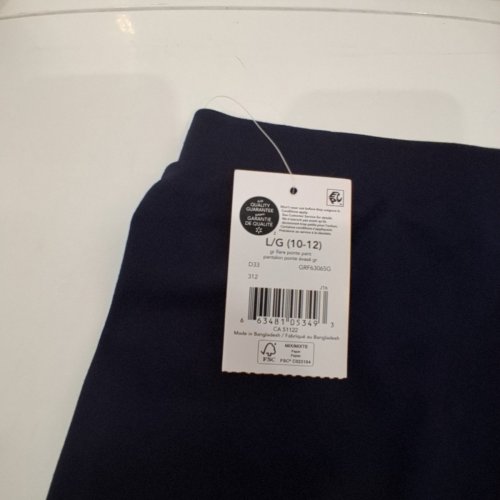 GIRLS' FLARE PONTE PANTS - LARGE - NAVY image 4