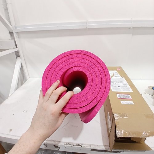 AMAZON BASICS EXTRA THICK YOGA MAT - 74" X 24" X 0.5" - PINK image 3