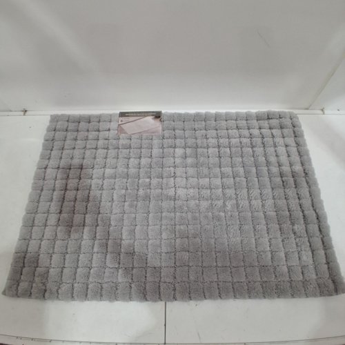 MINERAL SPRING PLUSH GRID BATH MAT - 2FT X 3FT - GREY (MODEL: 1796299) image 2