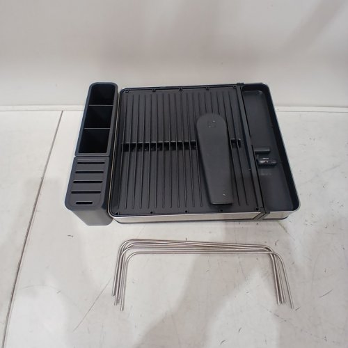 JOSEPH JOSEPH EXTEND MAX STEEL EXPANDING DISH DRYING RACK, CUTLERY AND KNIFE HOLDER, SWIVEL DRAINING SPOUT, STAINLESS STEEL image 2