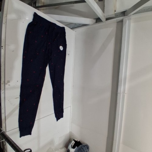 WOMEN'S GEORGE SLEEP JOGGER PAJAMAS - SMALL/PETITE - NAVY / CHERRIES image 2