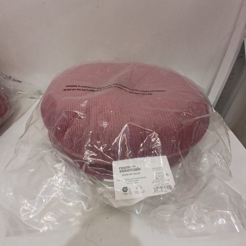 2PK ROOM ESSENTIALS ROUND DECORATIVE PILLOW - 16" - AMARANTH RED image 2