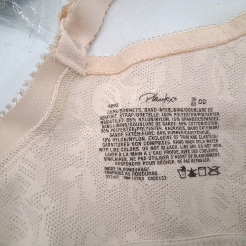 WOMEN'S PLAYTEX 18 HOUR ULTIMATE SHOULDER COMFORT SIDE AND BACK SMOOTHING LACE BRA - 36DD - BEIGE (STYLE: 4953) image 3