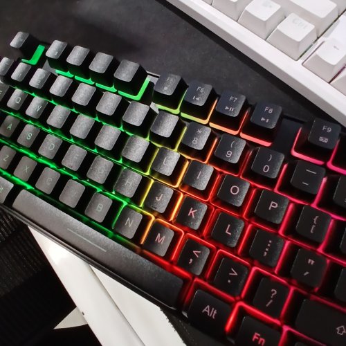 2PC AQVIN WIRED GAMING RGB KEYBOARD AND MOUSEPAD SET - BLACK (MODEL: GK70X) image 3