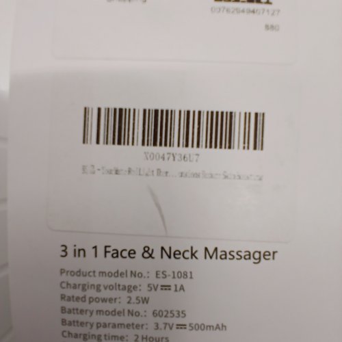 YOURMATE 3 MODE RED LIGHT THERAPY BEAUTY DEVICE, FACE & NECK MASSAGER - 5V - WHITE (MODEL: ES-1081) image 3