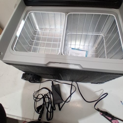 EUHOMY PORTABLE CAR REFRIGERATOR WITH WHEELS, 12V - 35L CAPACITY - BLACK (MODEL: CF003-35BL) image 5