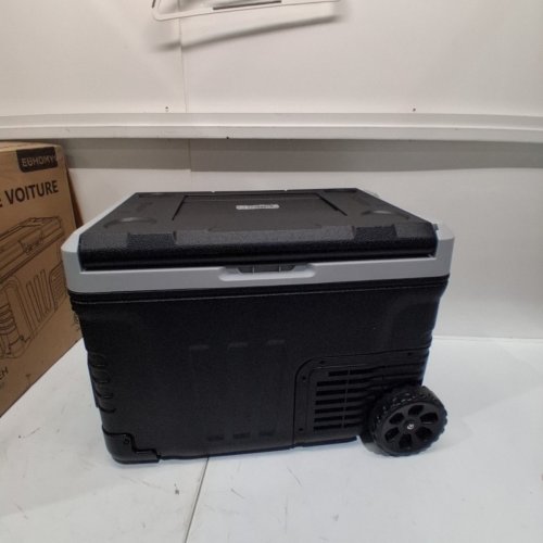 EUHOMY PORTABLE CAR REFRIGERATOR WITH WHEELS, 12V - 35L CAPACITY - BLACK (MODEL: CF003-35BL) image 8