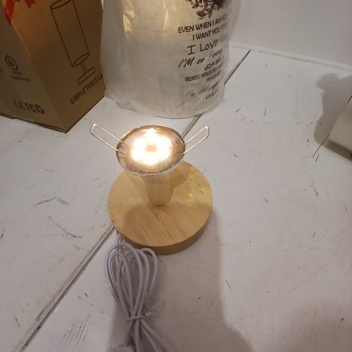 CALIBRON DAUGHTER FROM DAD TABLE LAMP - WHITE / WOOD image 2