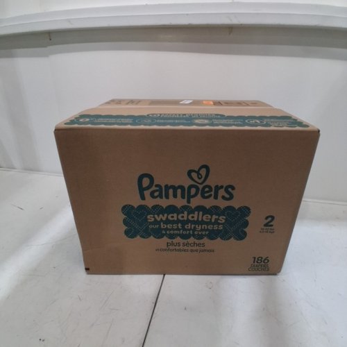186PK PAMPERS SWADDLERS DISPOSABLE DIAPERS - SIZE 2 image 2