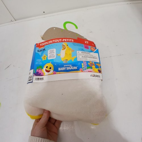 UNISEX INFANTS RUBIES PINKFONG BABY SHARK ROMPER COSTUME WITH SOUND BOX - PLAYS ORIGINAL BABY SHARK SONG - 2T - YELLOW image 3
