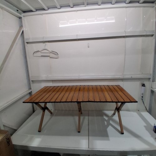 LIGHTWEIGHT PORTABLE FOLDING CAMPING PICNIC TABLE - LARGE - BROWN image 2