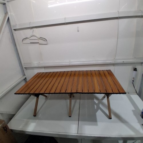 LIGHTWEIGHT PORTABLE FOLDING CAMPING PICNIC TABLE - LARGE - BROWN image 5