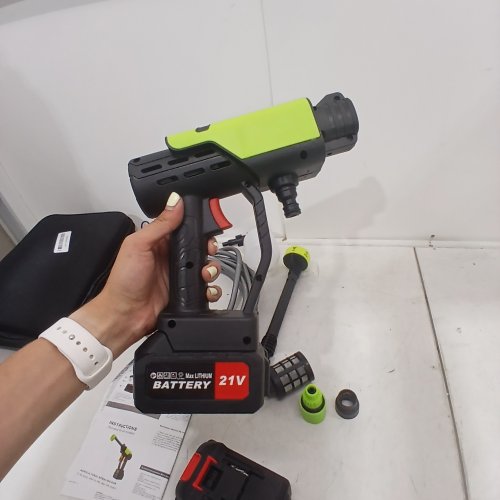 CORDLESS AGRICULTRUAL SPRAYER GUN WITH 2 BATTERIES - 21 V - GREEN AND BLACK image 2