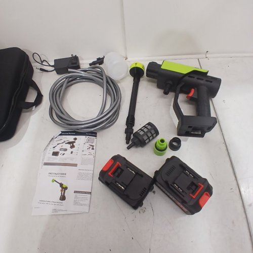 CORDLESS AGRICULTRUAL SPRAYER GUN WITH 2 BATTERIES - 21 V - GREEN AND BLACK image 4