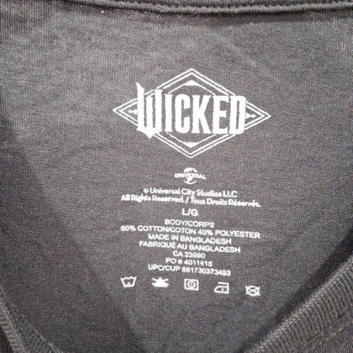 WOMEN'S WICKED GRAPHIC T-SHIRT - LARGE - BLACK image 3
