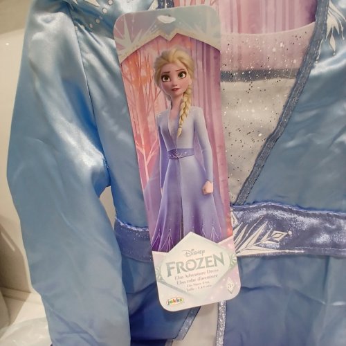 GIRL'S FROZEN II ELSA ADVENTURE DRESS -4-6X- BLUE image 3