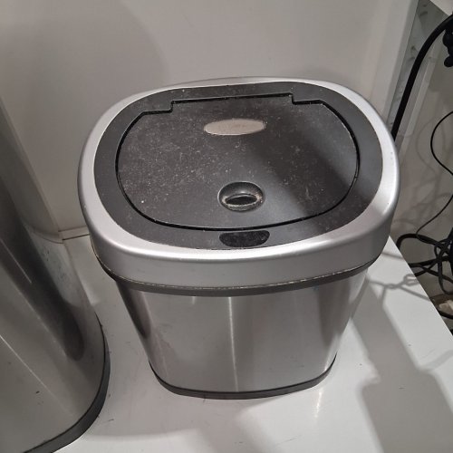 NINESTARS 50L MOTION SENSOR TRASH CAN, LARGE - SILVER (DZT-50-25) image 3
