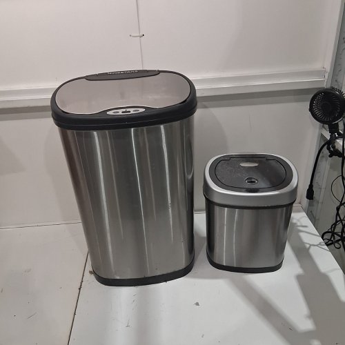 NINESTARS 50L MOTION SENSOR TRASH CAN, LARGE - SILVER (DZT-50-25) image 7