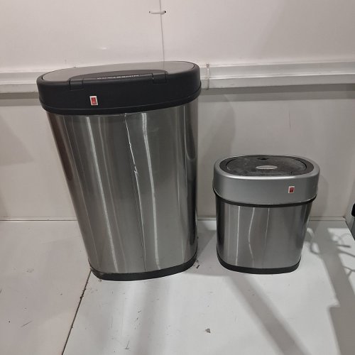 NINESTARS 50L MOTION SENSOR TRASH CAN, LARGE - SILVER (DZT-50-25) image 8