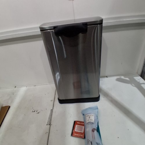 MBILLION RECTANGLE STAINLESS STEEL STEP BIN SLOW CLOSE FINGERPRINT PROOF - 40L - BRUSHED SILVER - (MODEL:MB-8858) image 7