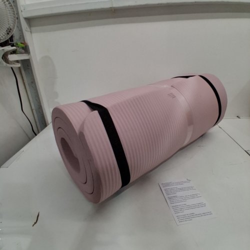 AMAZON BASICS EXTRA THICK EXERCISE YOGA MAT WITH CARRYING STRAP - 72" X 22" X 1"- ROSE/ PINK (MODEL: GYCOYM-PK) image 2