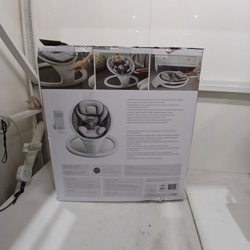 MUNCHKIN BLUETOOTH ENABLED LIGHTWEIGHT BABY SWING WITH NATURAL SWAY IN 5 RANGES OF MOTION AND REMOTE - WHITE/GREY - (MODEL: 21330) image 6