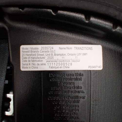 GRACO TRANZITIONS 3-IN-1 HARNESS/HIGHBACK/BACKLESS BOOSTER CAR SEAT - 100LBS MAX/CAP - PROOF/BLACK (MODEL: 2035724) image 2