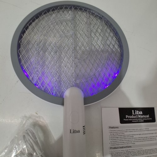 LIBA ELECTRIC FLY SWATTER RACKET RECHARGEABLE BUG ZAPPER - 4000V image 2