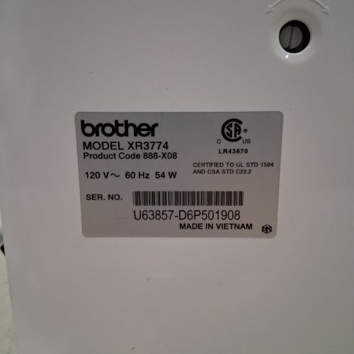 BROTHER 37-STITCH SEWING AND QUILTING MACHINE WITH WIDE TABLE & PROTECTIVE COVER - WHITE (MODEL: XR3774) image 11