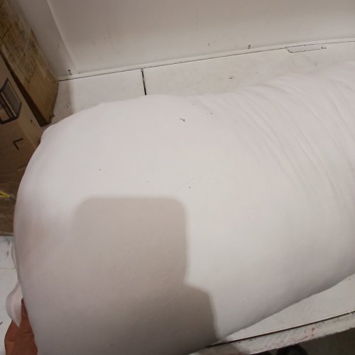 CHILLING HOME PLUSH BODY PILLOW - 48" X 12" - WHITE image 3