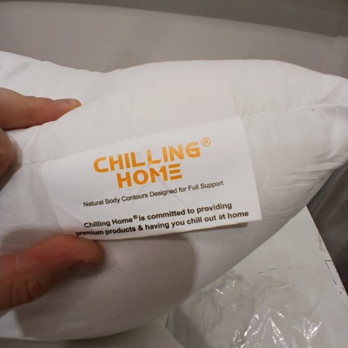 CHILLING HOME PLUSH BODY PILLOW - 48" X 12" - WHITE image 4