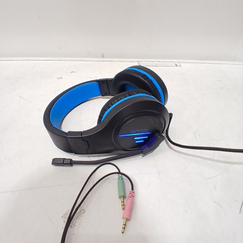 COLUSI WIRED STEREO GAMING HEADPHONE WITH NOISE CANCELING MIC - BLACK/BLUE - (MODEL: CLS-100) image 2