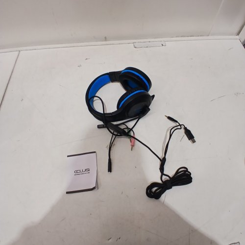 COLUSI WIRED STEREO GAMING HEADPHONE WITH NOISE CANCELING MIC - BLACK/BLUE - (MODEL: CLS-100) image 3