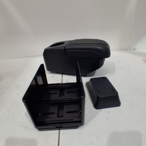 UNIVERSAL ADJUSTABLE DOUBLE LAYER CAR ARMREST BOX CENTER CONSOLE ORGANIZER with USB ports   - BLACK image 2