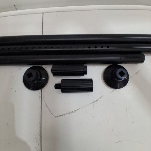 ZIPGLO ADJUSTABLE HEAVY DUTY NO DRILLING SPRING TENSION CURTAIN RODS-51" - 128"-BLACK image 3