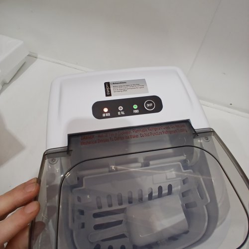 EUHOMY AUTO-CLEAN COUNTERTOP ICE CUBE MAKER - MAKES 26LBS/DAY - WHITE (MODEL:IM-06B) image 2